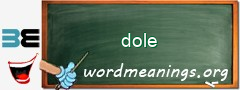 WordMeaning blackboard for dole